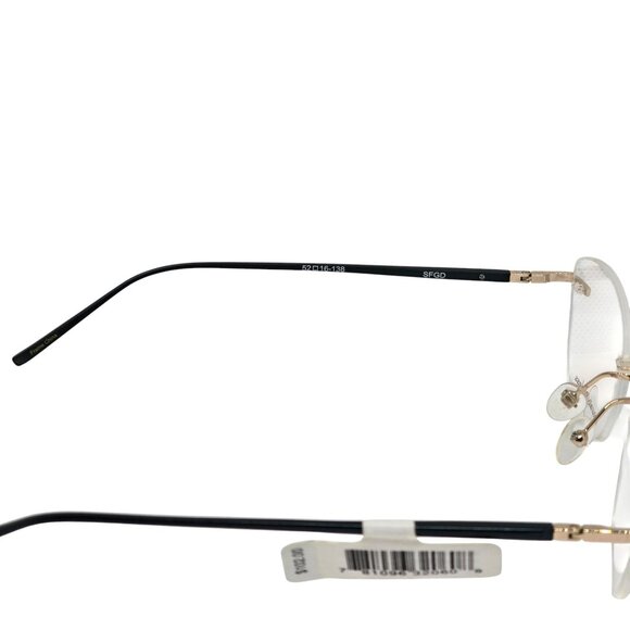 Naturally Rimless NR 371 Gold Rimless Eyeglasses Frame - Picture 7 of 9